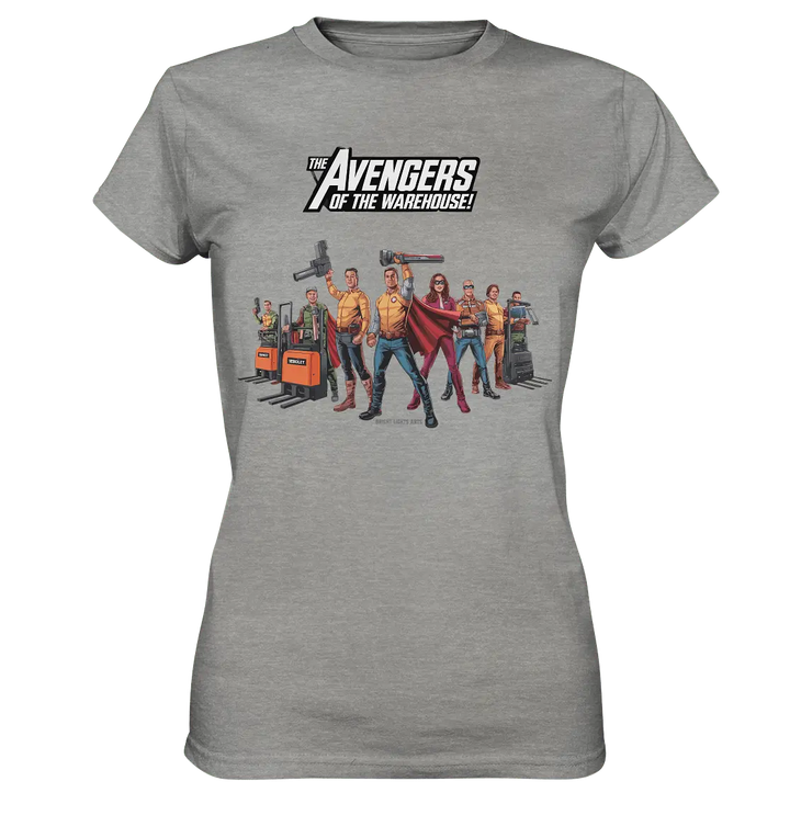 Lagerhelden – Humorvolle und kreative Teamwork Kunst - Ladies Premium Shirt - Bright Lights Arts