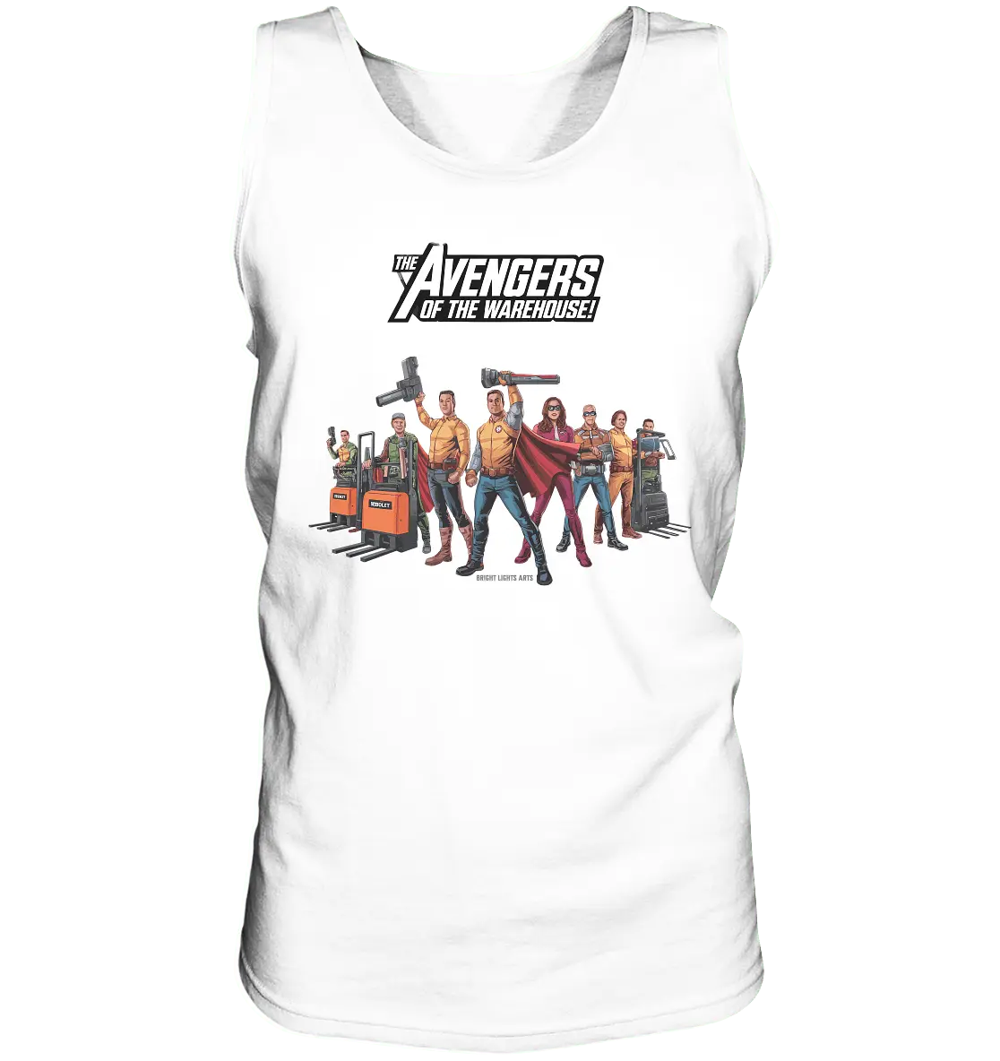 Lagerhelden – Humorvolle und kreative Teamwork Kunst - Relaxed Tank Top - Bright Lights Arts