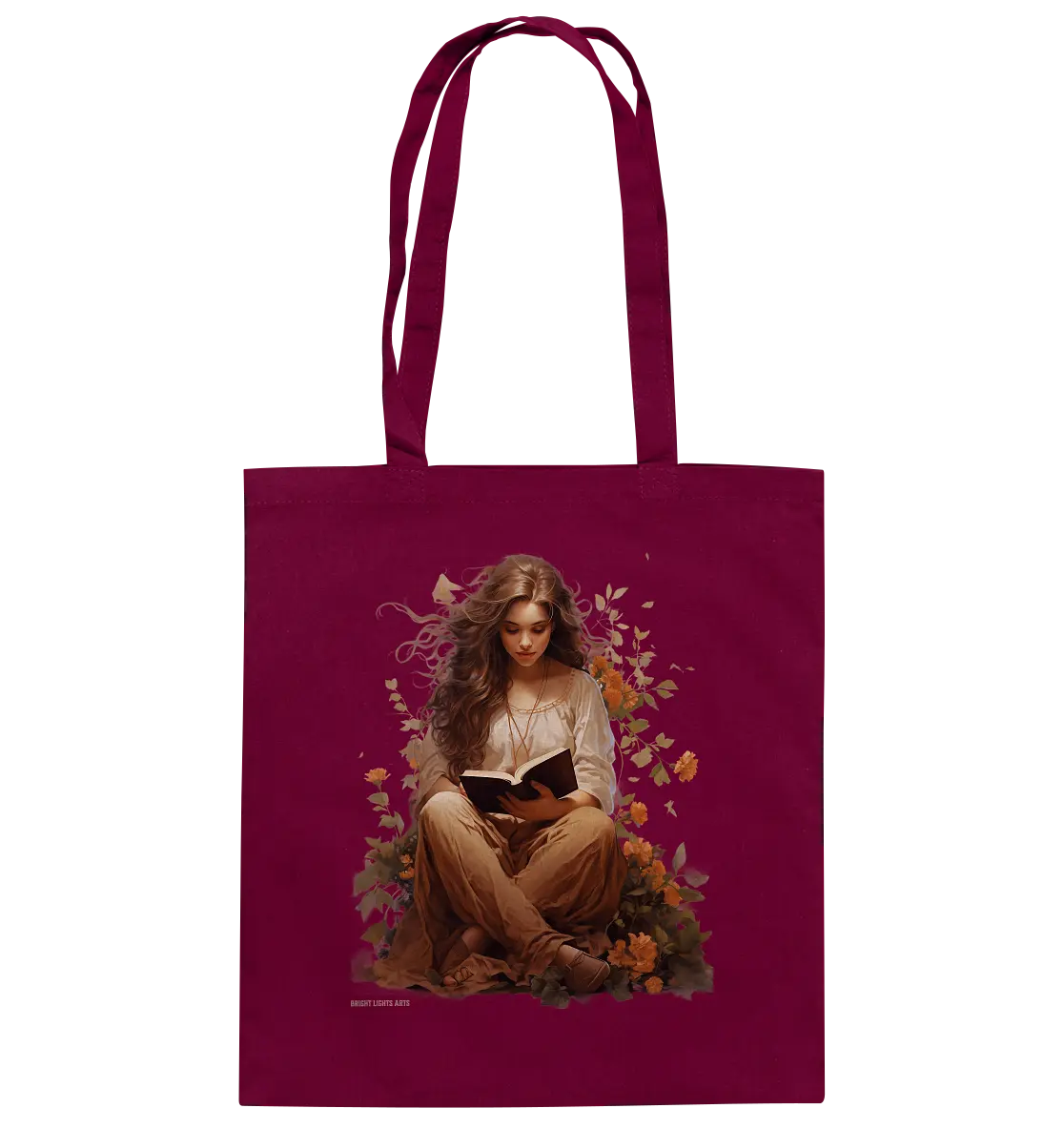 Lesen & Natur – Friedliches Design für Bücher- und Naturliebhaber - Baumwolltasche Bright Lights Arts