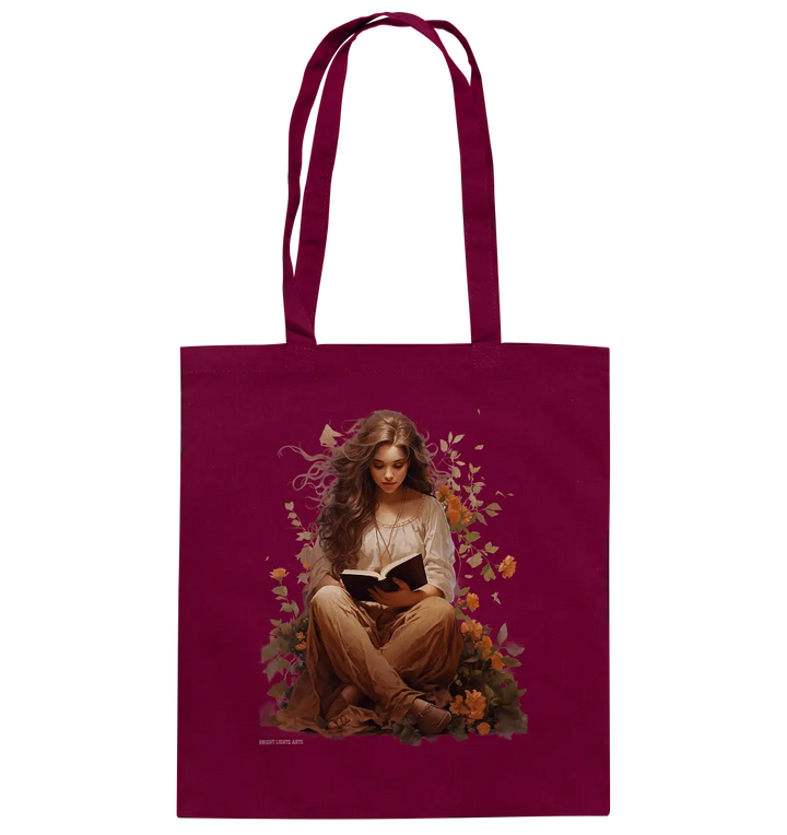 Lesen & Natur – Friedliches Design für Bücher- und Naturliebhaber - Baumwolltasche Bright Lights Arts