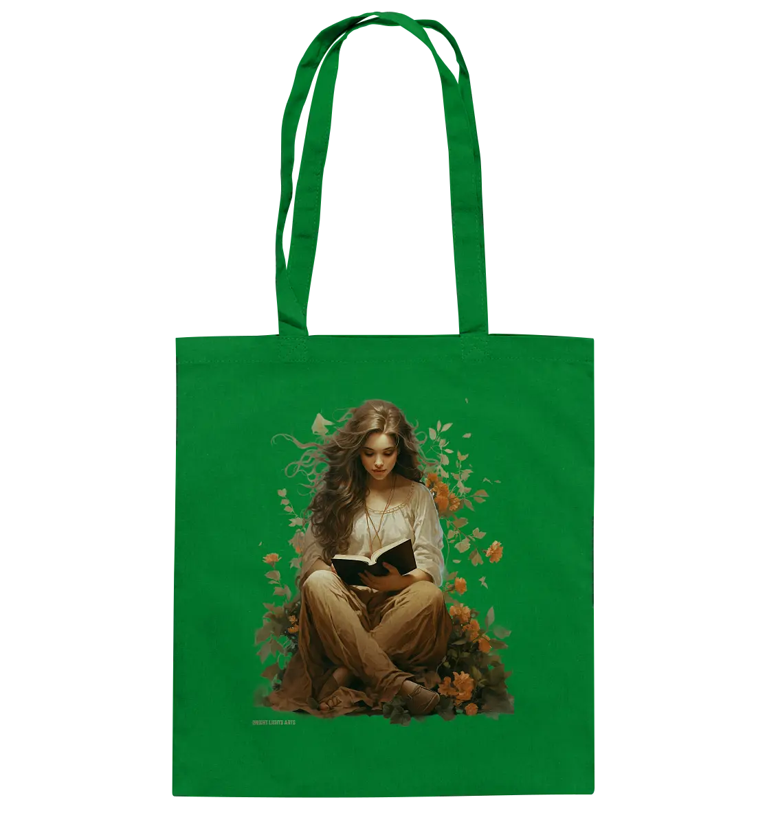 Lesen & Natur – Friedliches Design für Bücher- und Naturliebhaber - Baumwolltasche Bright Lights Arts