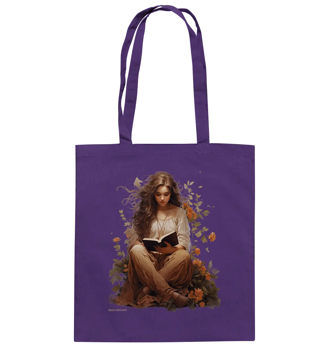 Lesen & Natur – Friedliches Design für Bücher- und Naturliebhaber - Baumwolltasche Bright Lights Arts