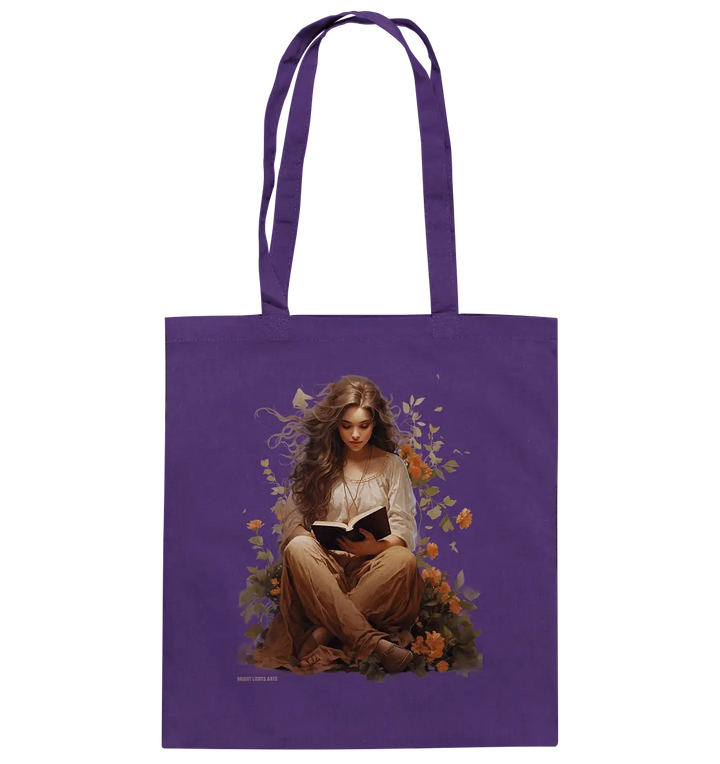 Lesen & Natur – Friedliches Design für Bücher- und Naturliebhaber - Baumwolltasche Bright Lights Arts