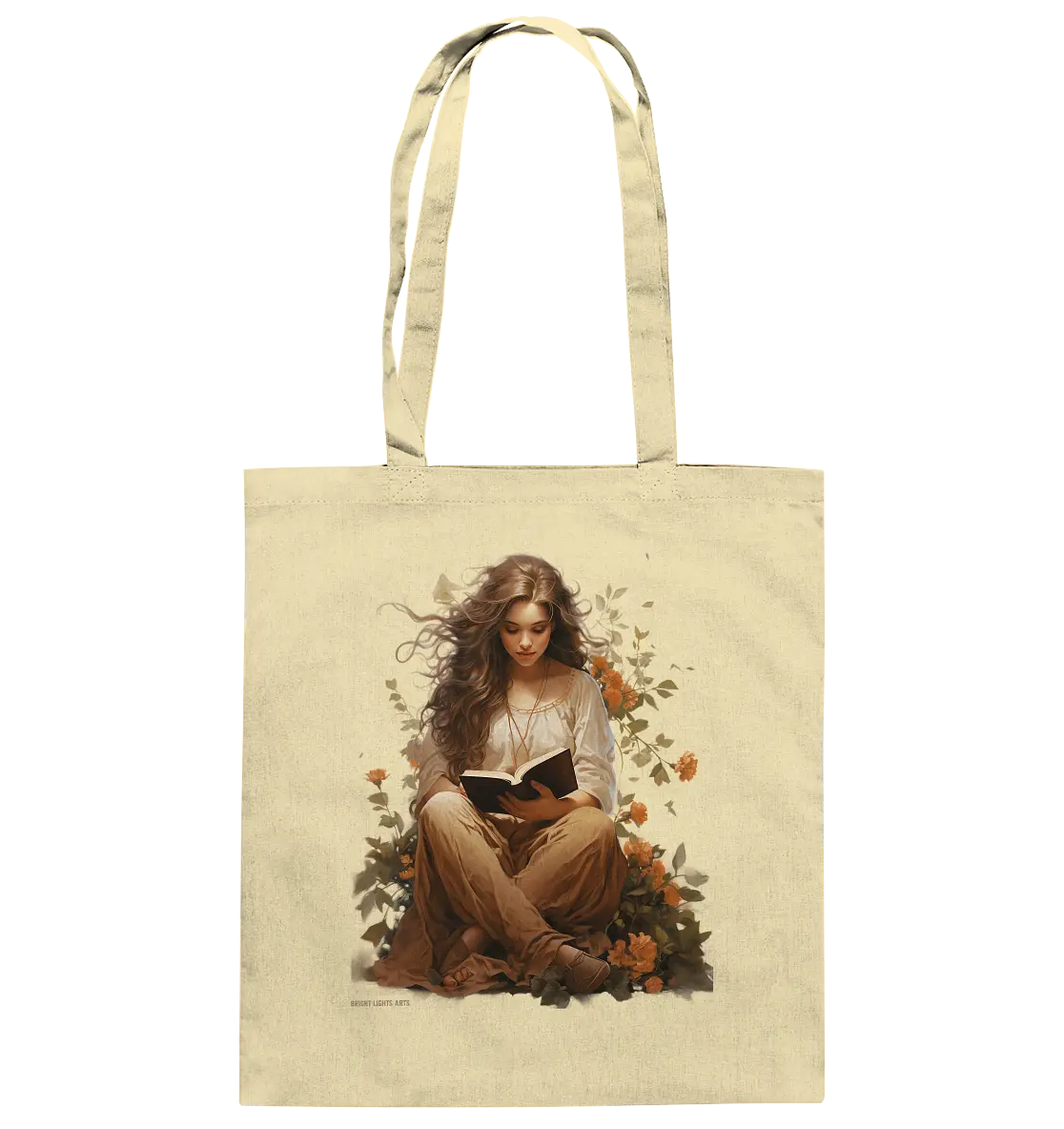 Lesen & Natur – Friedliches Design für Bücher- und Naturliebhaber - Baumwolltasche Bright Lights Arts