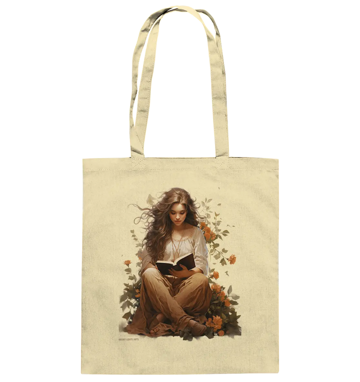 Lesen & Natur – Friedliches Design für Bücher- und Naturliebhaber - Baumwolltasche Bright Lights Arts