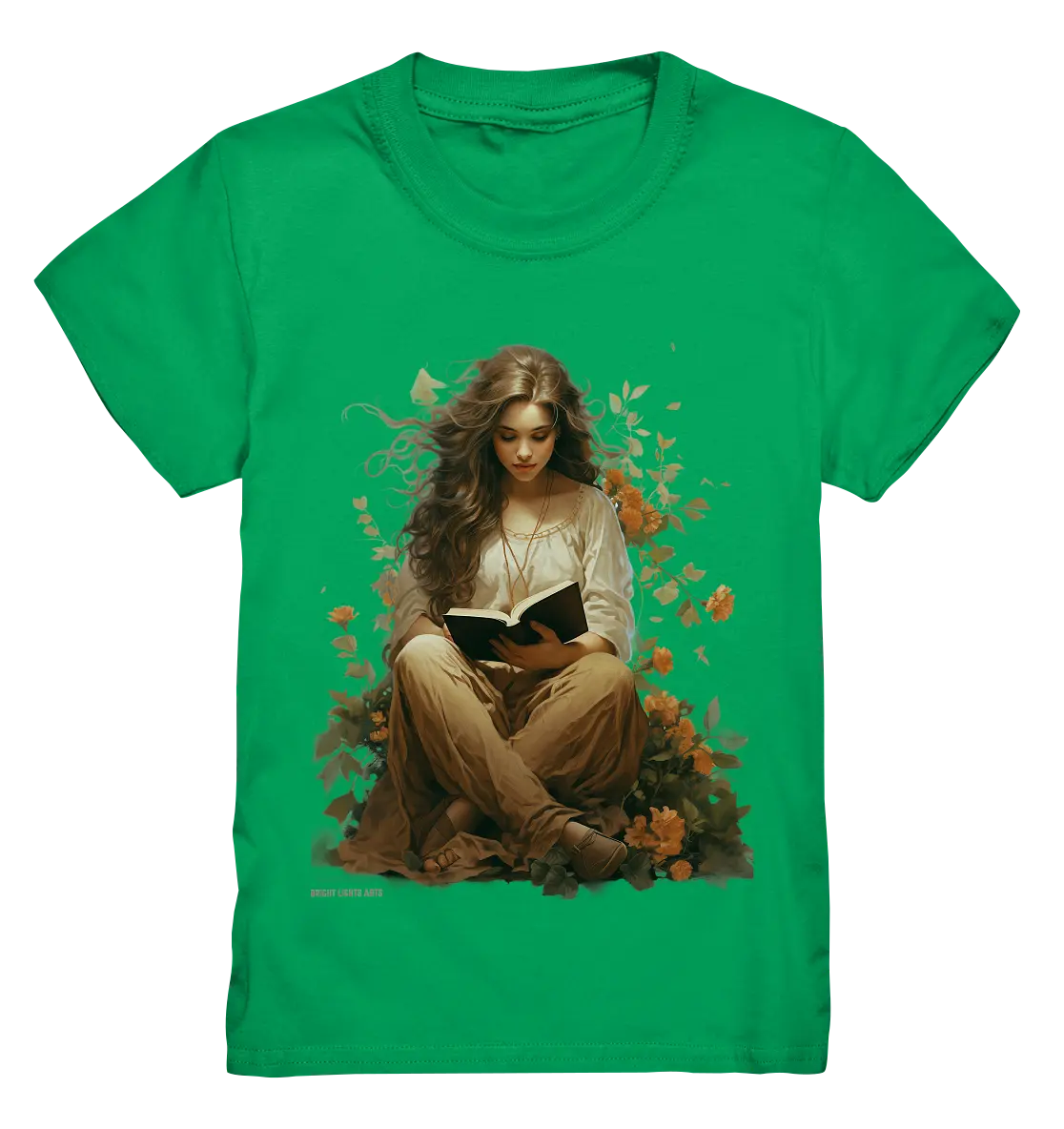Lesen & Natur – Friedliches Design für Bücher- und Naturliebhaber - Kids Premium Shirt Bright Lights Arts