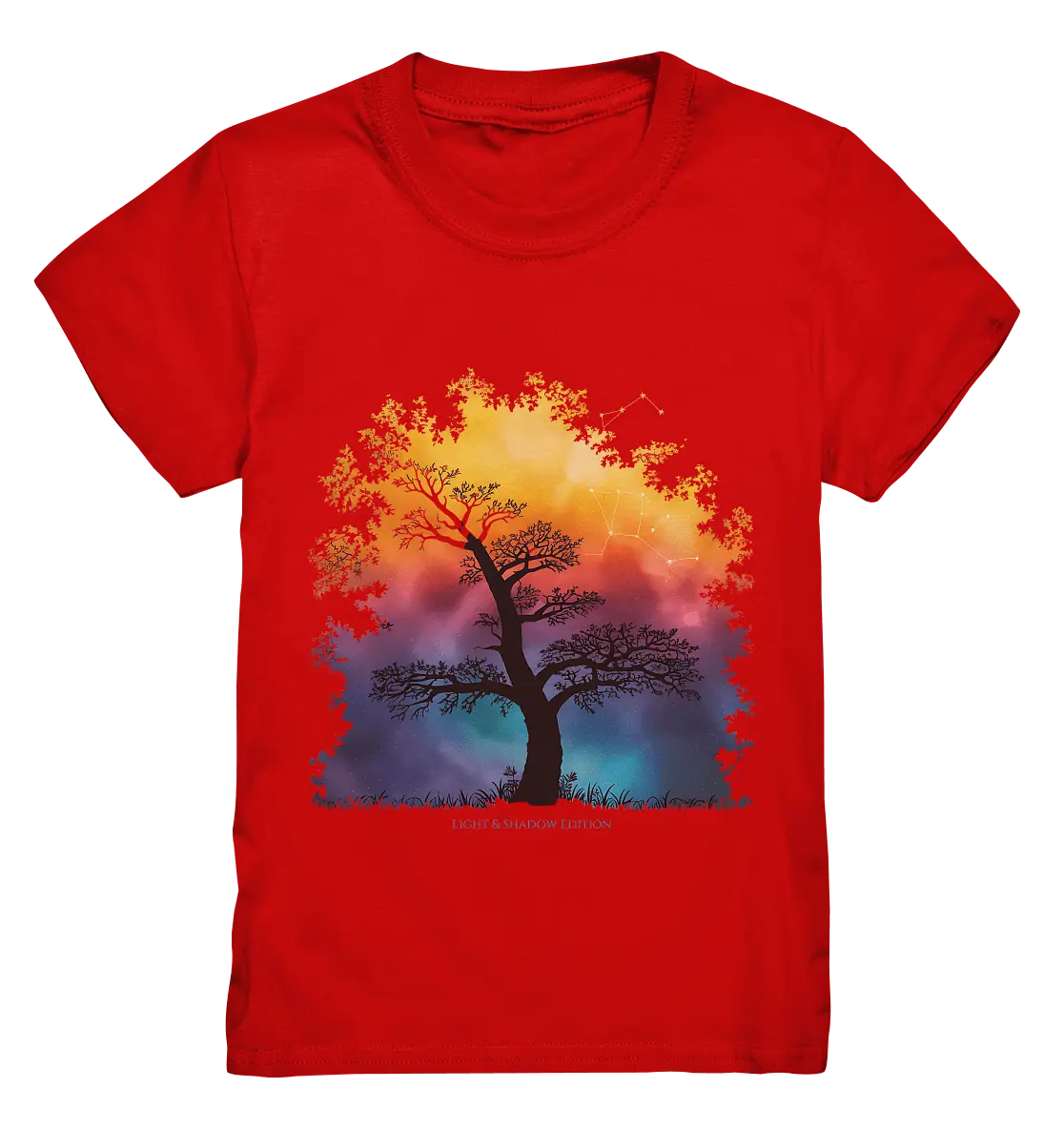 Licht & Schatten – Magische Baumlandschaft mit Sternbild - Kids Premium Shirt - Bright Lights Arts
