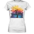 Licht & Schatten – Magische Baumlandschaft mit Sternbild - Ladies Premium Shirt - Bright Lights Arts