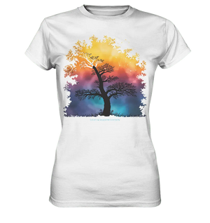 Licht & Schatten – Magische Baumlandschaft mit Sternbild - Ladies Premium Shirt - Bright Lights Arts