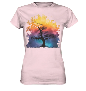 Licht & Schatten – Magische Baumlandschaft mit Sternbild - Ladies Premium Shirt - Bright Lights Arts
