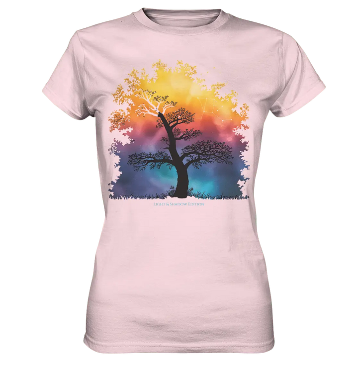 Licht & Schatten – Magische Baumlandschaft mit Sternbild - Ladies Premium Shirt - Bright Lights Arts