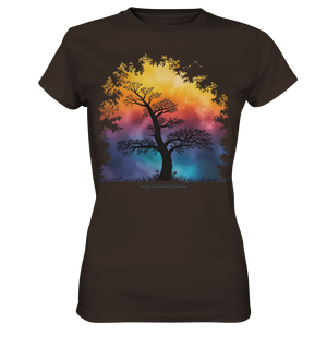 Licht & Schatten – Magische Baumlandschaft mit Sternbild - Ladies Premium Shirt - Bright Lights Arts