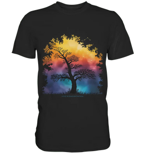 Licht & Schatten – Magische Baumlandschaft mit Sternbild - Premium Shirt - Bright Lights Arts