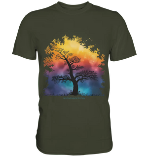 Licht & Schatten – Magische Baumlandschaft mit Sternbild - Premium Shirt - Bright Lights Arts