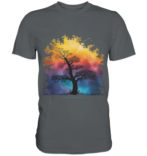 Licht & Schatten – Magische Baumlandschaft mit Sternbild - Premium Shirt - Bright Lights Arts