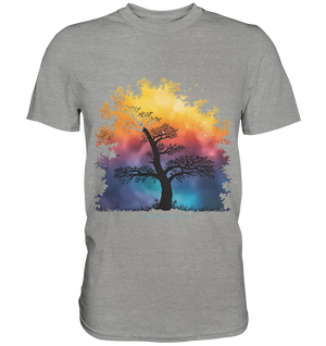 Licht & Schatten – Magische Baumlandschaft mit Sternbild - Premium Shirt - Bright Lights Arts
