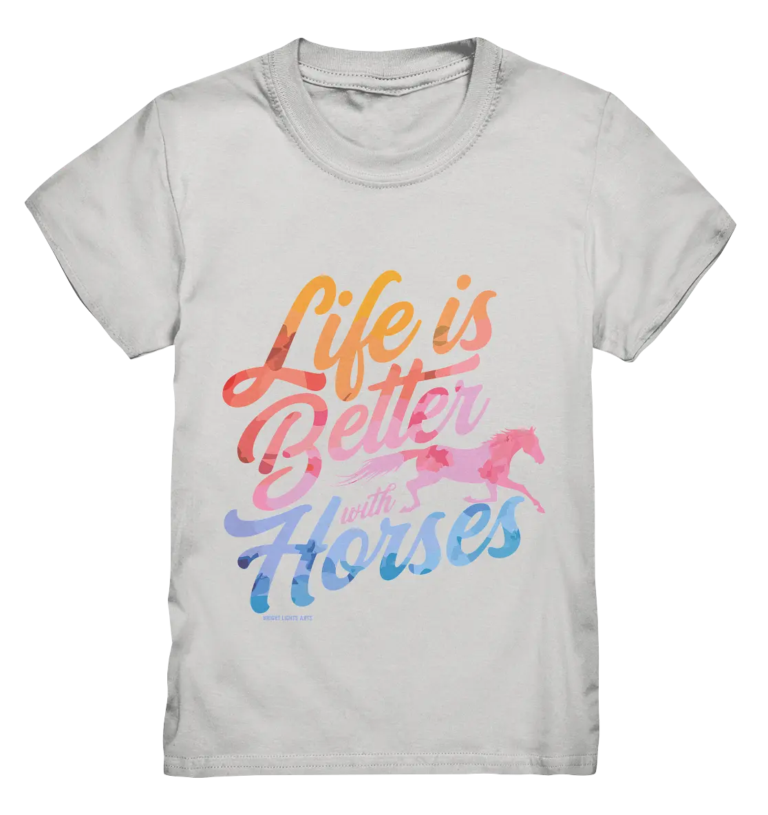Life is Better with Horses - Pferde & Farben - Kids Premium Shirt Bright Lights Arts