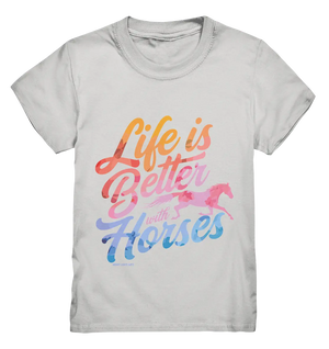 Life is Better with Horses - Pferde & Farben - Kids Premium Shirt Bright Lights Arts