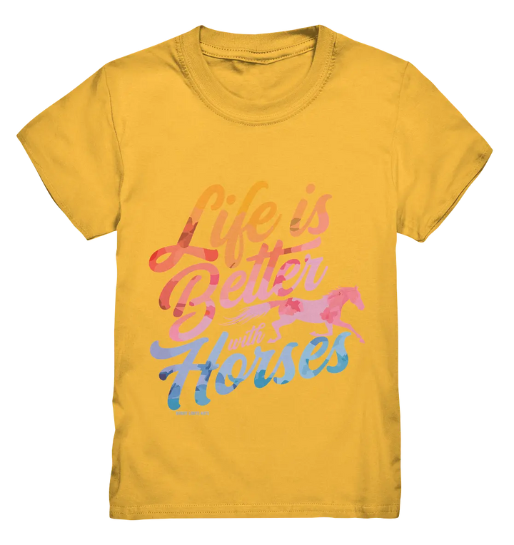 Life is Better with Horses - Pferde & Farben - Kids Premium Shirt Bright Lights Arts