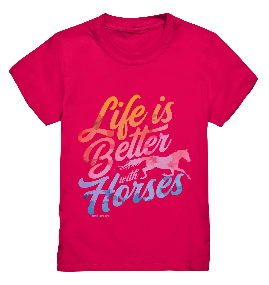 Life is Better with Horses - Pferde & Farben - Kids Premium Shirt Bright Lights Arts