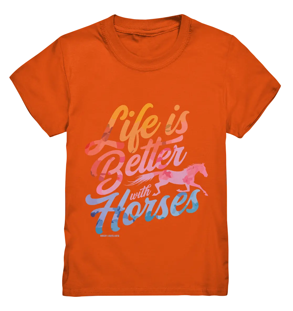 Life is Better with Horses - Pferde & Farben - Kids Premium Shirt Bright Lights Arts