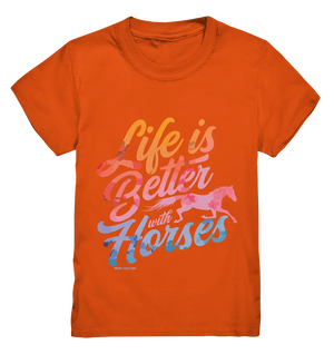 Life is Better with Horses - Pferde & Farben - Kids Premium Shirt Bright Lights Arts