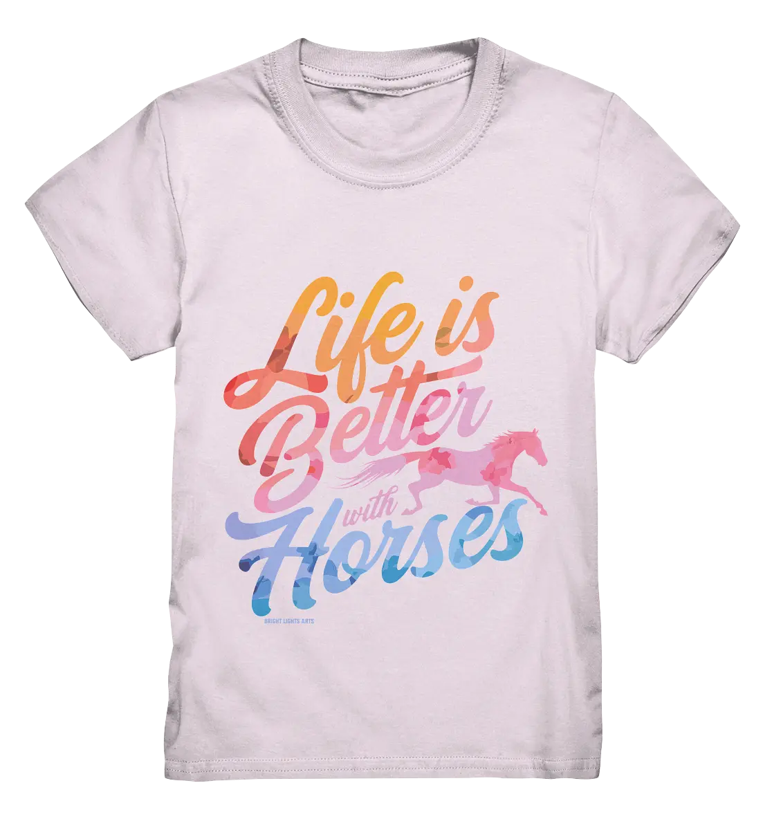 Life is Better with Horses - Pferde & Farben - Kids Premium Shirt Bright Lights Arts