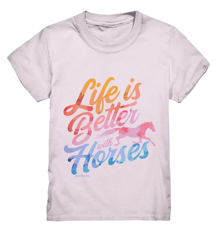 Life is Better with Horses - Pferde & Farben - Kids Premium Shirt Bright Lights Arts