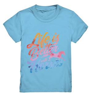 Life is Better with Horses - Pferde & Farben - Kids Premium Shirt Bright Lights Arts