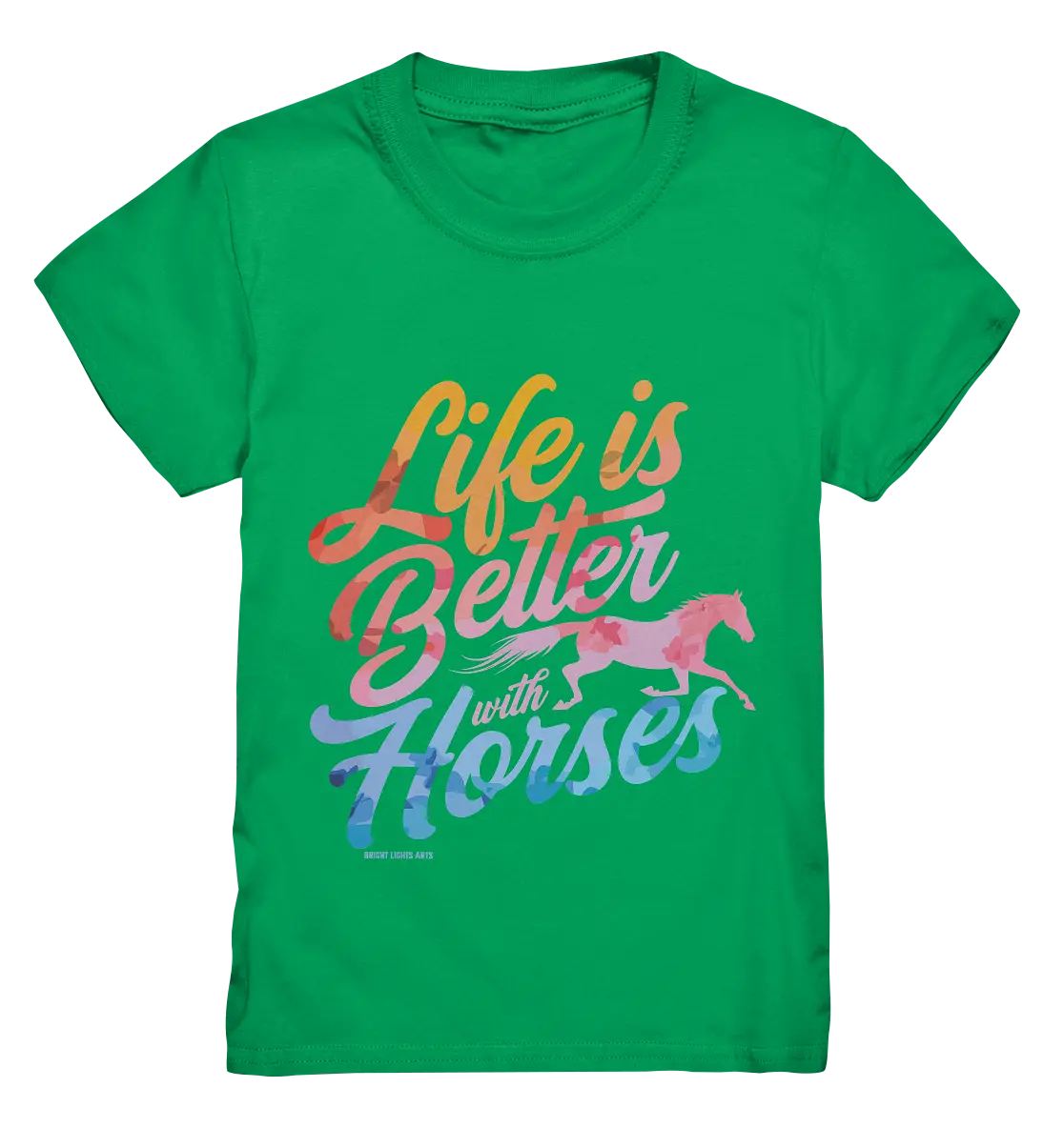 Life is Better with Horses - Pferde & Farben - Kids Premium Shirt Bright Lights Arts