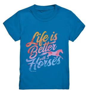 Life is Better with Horses - Pferde & Farben - Kids Premium Shirt Bright Lights Arts