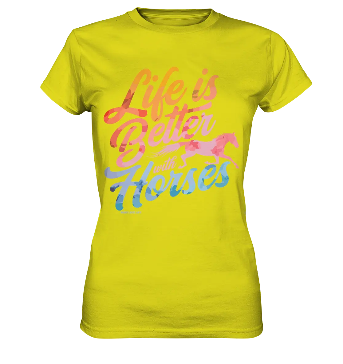 Life is Better with Horses - Pferde & Farben - Ladies Premium Shirt Bright Lights Arts