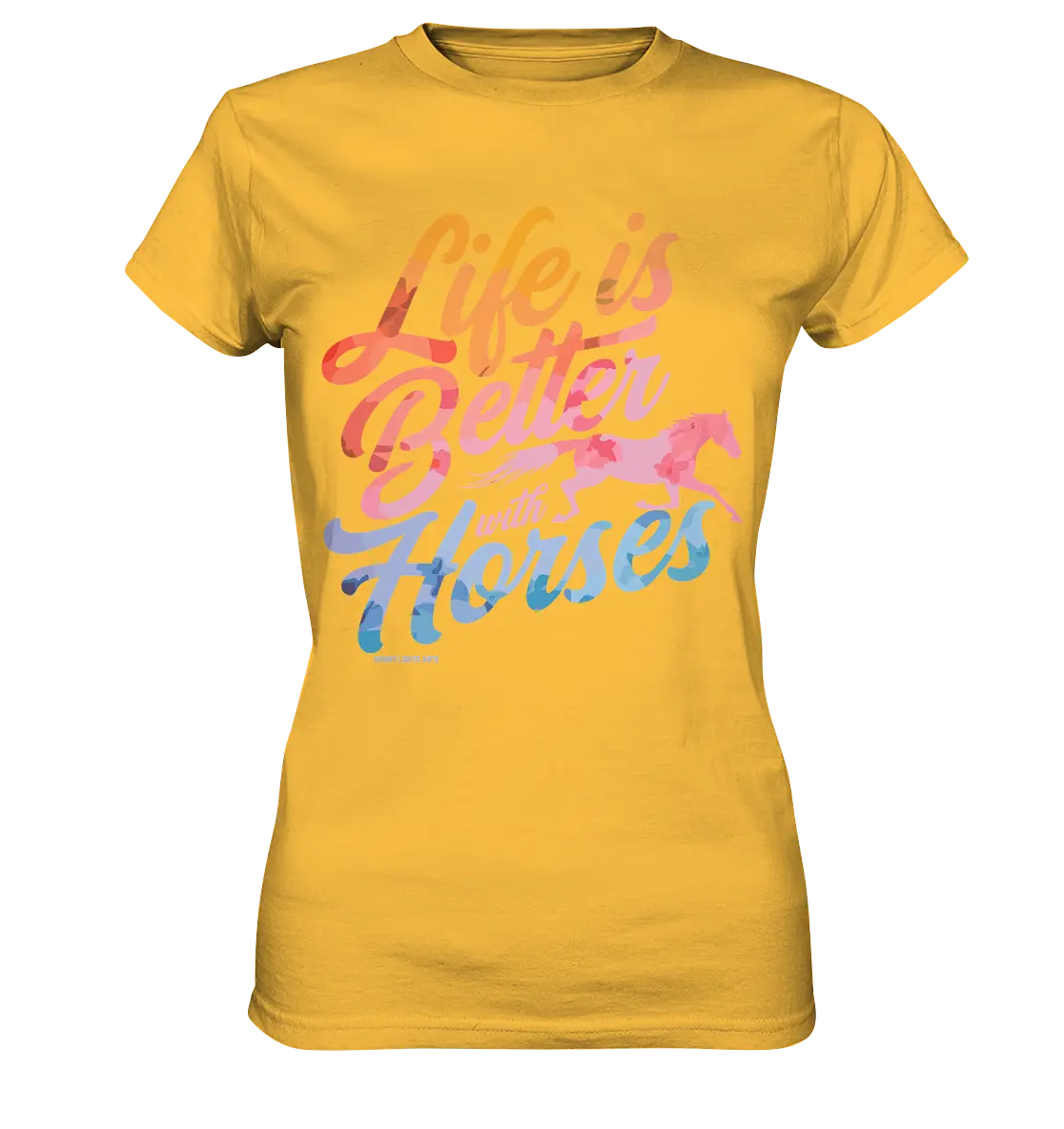 Life is Better with Horses - Pferde & Farben - Ladies Premium Shirt Bright Lights Arts