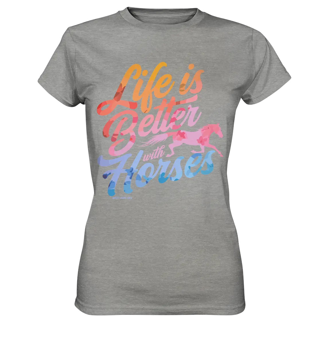Life is Better with Horses - Pferde & Farben - Ladies Premium Shirt Bright Lights Arts