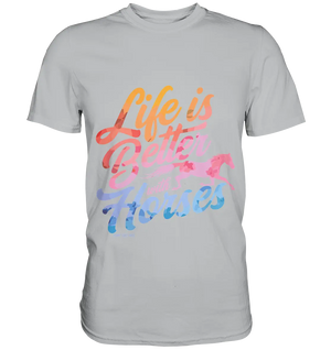 Life is Better with Horses - Pferde & Farben - Premium Shirt Bright Lights Arts