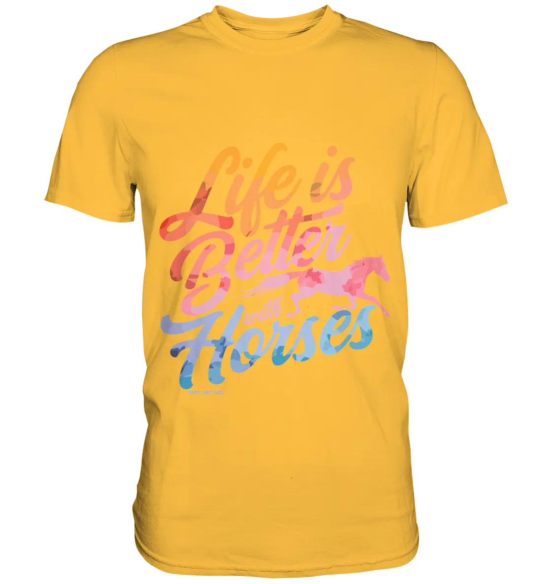 Life is Better with Horses - Pferde & Farben - Premium Shirt Bright Lights Arts