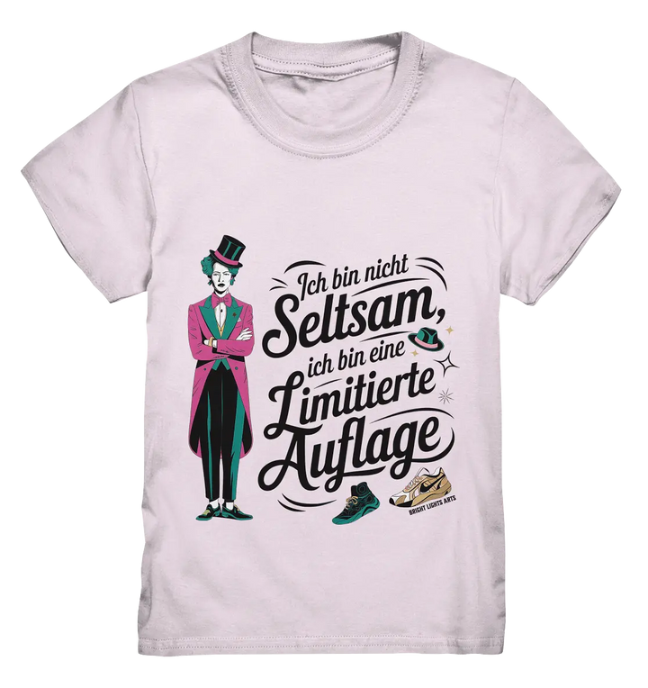 Limitierte Auflage – Pinker Smoking und Zylinder - Kids Premium Shirt Bright Lights Arts