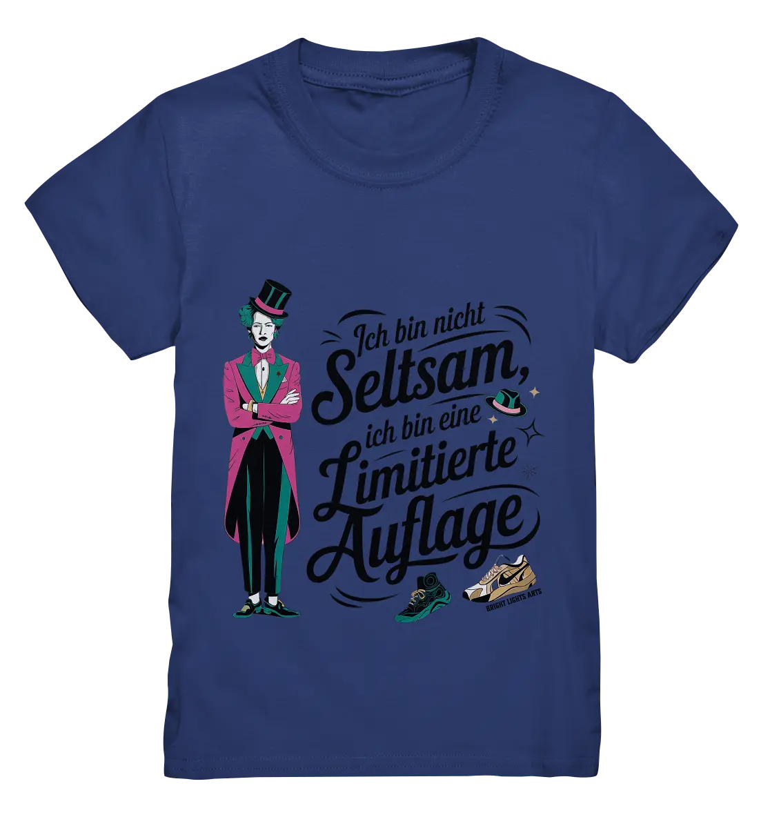 Limitierte Auflage – Pinker Smoking und Zylinder - Kids Premium Shirt Bright Lights Arts