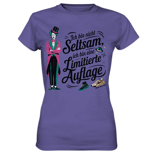 Limitierte Auflage – Pinker Smoking und Zylinder - Ladies Premium Shirt Bright Lights Arts