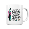 Limitierte Auflage – Pinker Smoking und Zylinder - Tasse glossy Bright Lights Arts
