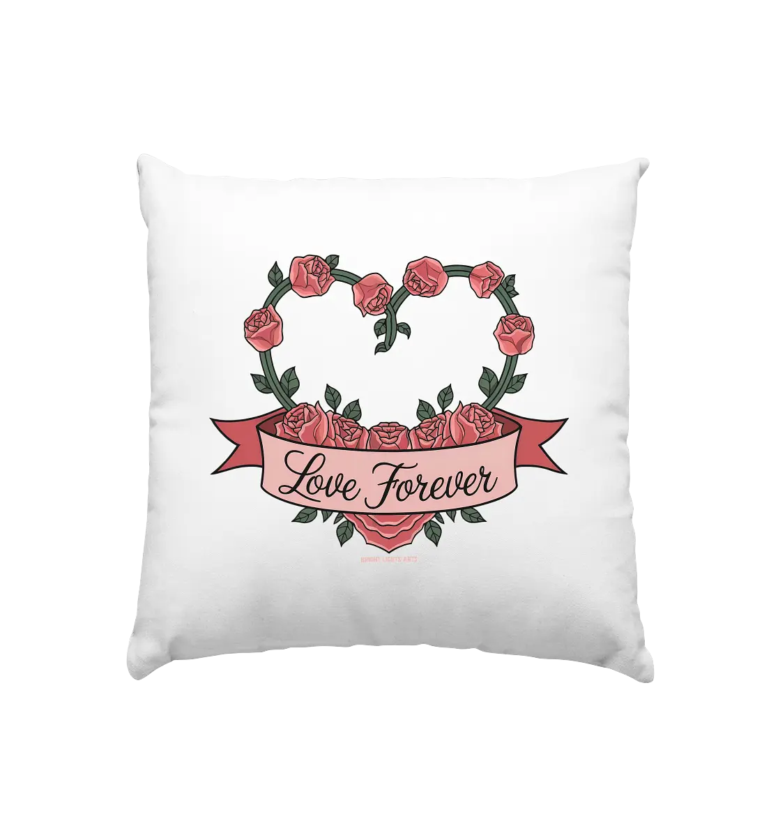 Love forever Rosenherz - Kissen 40x40cm Bright Lights Arts