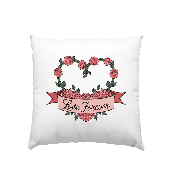 Love forever Rosenherz - Kissen 40x40cm Bright Lights Arts