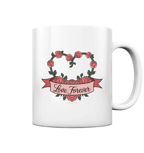 Love forever Rosenherz - Tasse glossy Bright Lights Arts