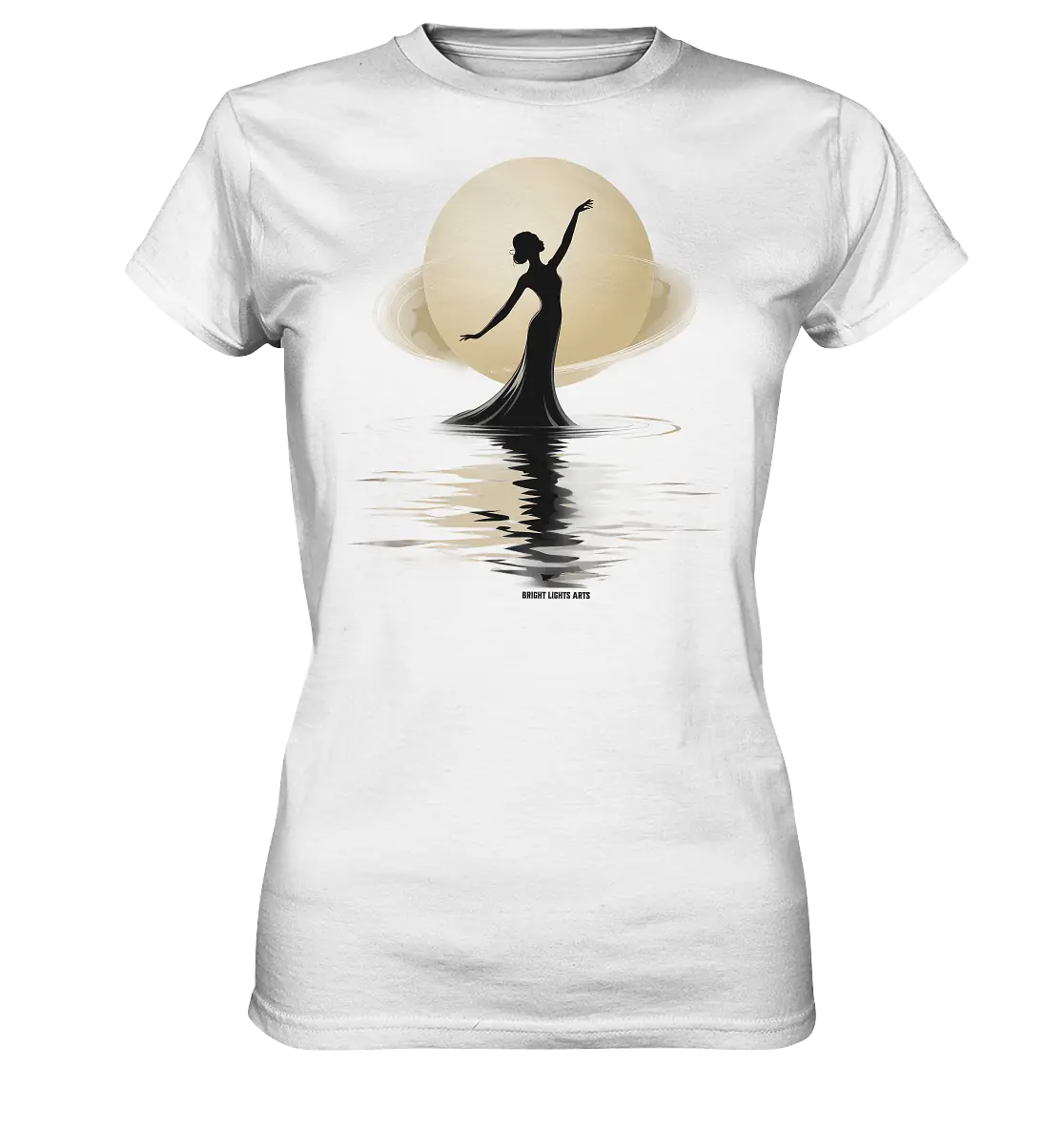 Lunar Elegance The Dancer's Glow - Ladies Premium Shirt Bright Lights Arts