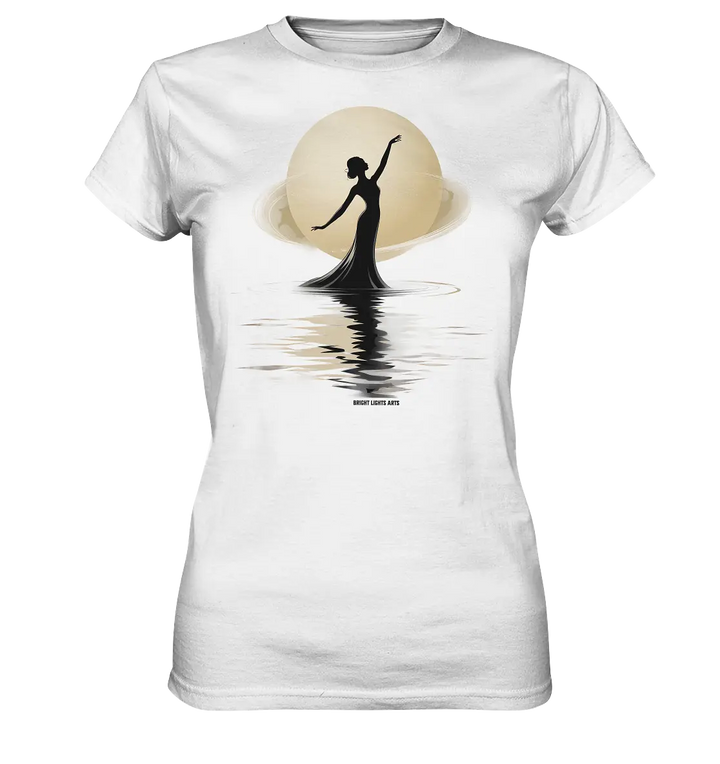 Lunar Elegance The Dancer's Glow - Ladies Premium Shirt Bright Lights Arts