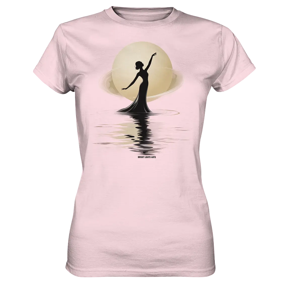 Lunar Elegance The Dancer's Glow - Ladies Premium Shirt Bright Lights Arts