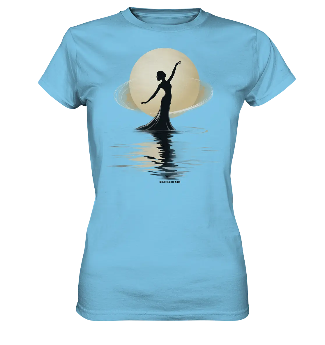 Lunar Elegance The Dancer's Glow - Ladies Premium Shirt Bright Lights Arts