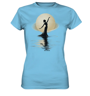 Lunar Elegance The Dancer's Glow - Ladies Premium Shirt Bright Lights Arts
