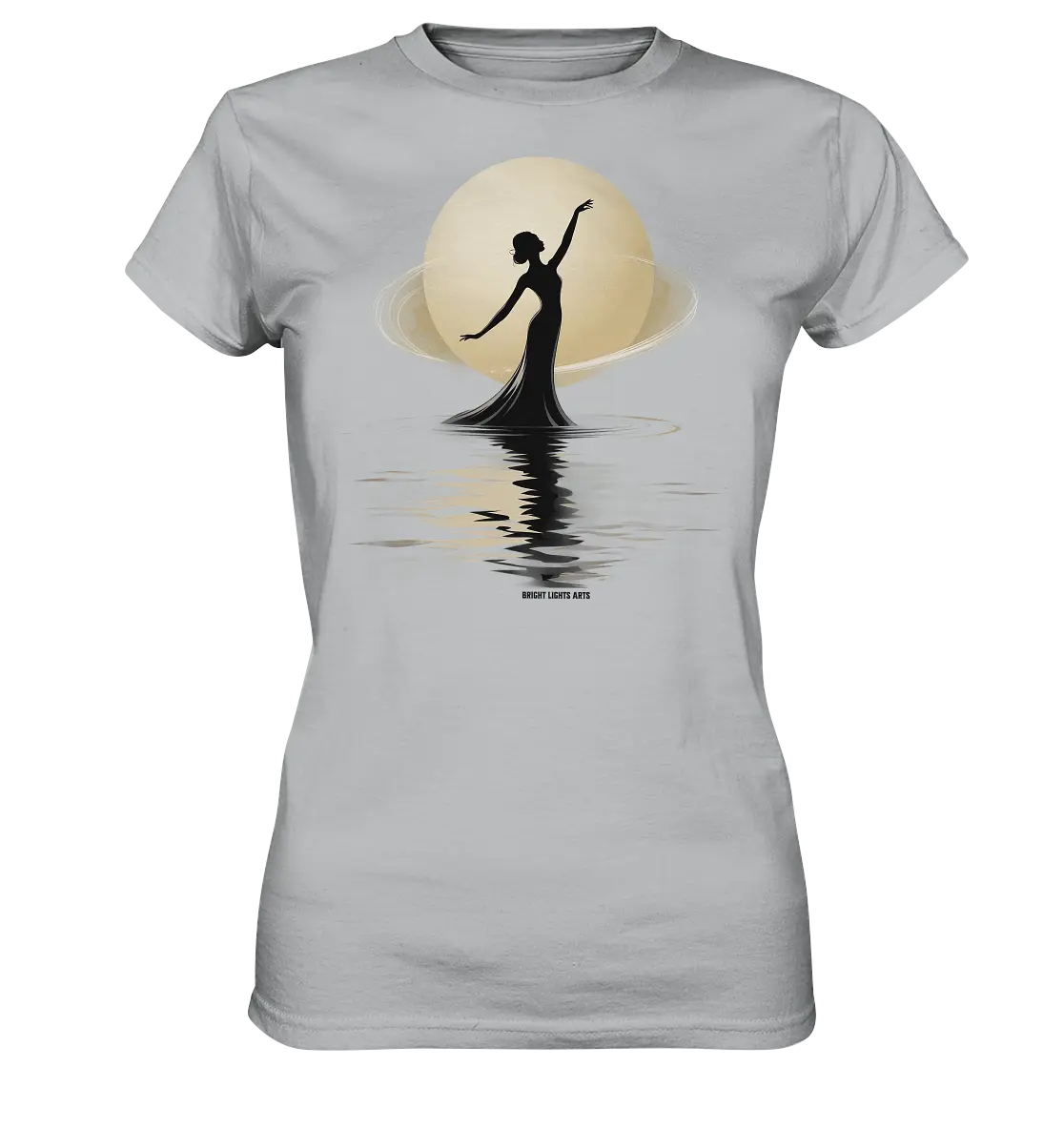 Lunar Elegance The Dancer's Glow - Ladies Premium Shirt Bright Lights Arts