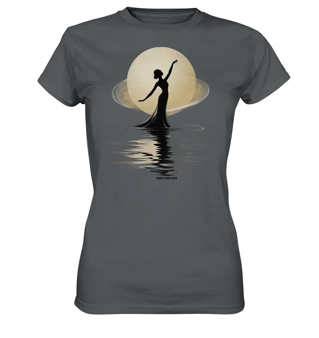 Lunar Elegance The Dancer's Glow - Ladies Premium Shirt Bright Lights Arts